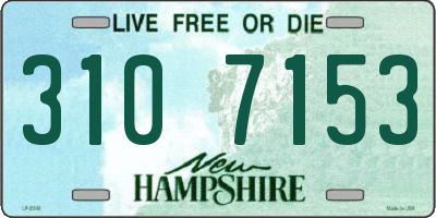 NH license plate 3107153