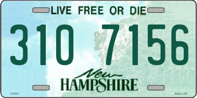 NH license plate 3107156