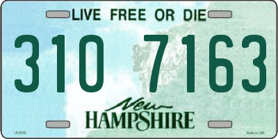 NH license plate 3107163
