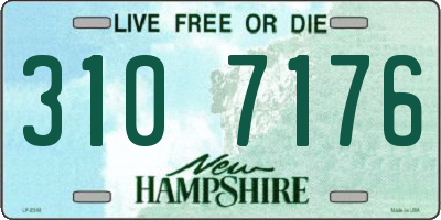 NH license plate 3107176