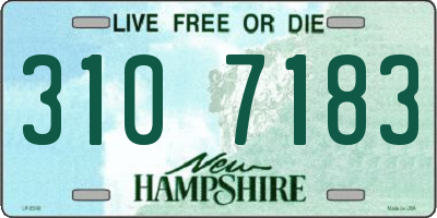 NH license plate 3107183