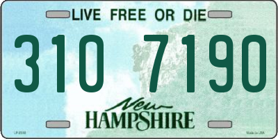 NH license plate 3107190