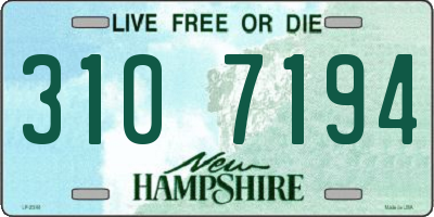 NH license plate 3107194