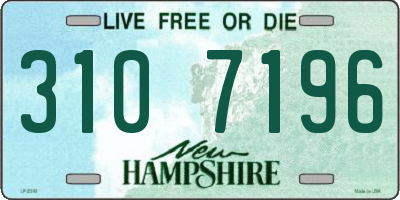 NH license plate 3107196