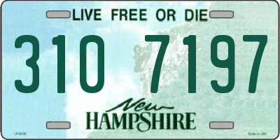 NH license plate 3107197