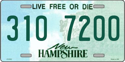 NH license plate 3107200