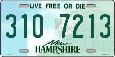 NH license plate 3107213
