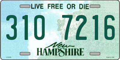 NH license plate 3107216