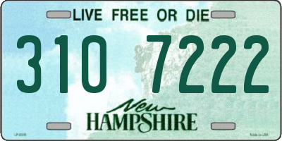 NH license plate 3107222