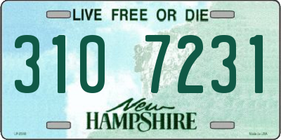 NH license plate 3107231
