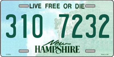 NH license plate 3107232