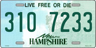 NH license plate 3107233