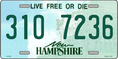 NH license plate 3107236