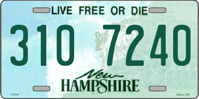 NH license plate 3107240