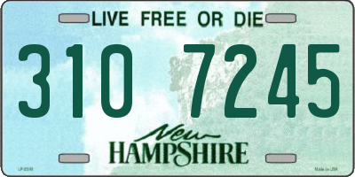 NH license plate 3107245