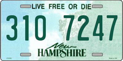 NH license plate 3107247