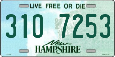 NH license plate 3107253