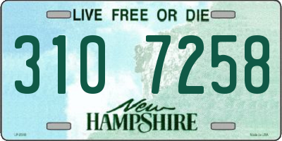 NH license plate 3107258