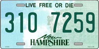NH license plate 3107259