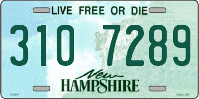 NH license plate 3107289