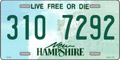 NH license plate 3107292