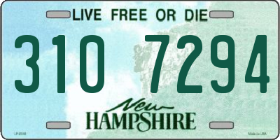 NH license plate 3107294
