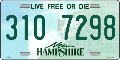 NH license plate 3107298