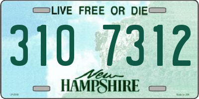 NH license plate 3107312