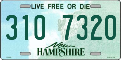 NH license plate 3107320