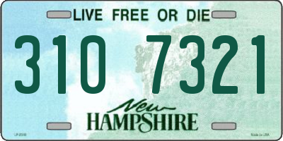 NH license plate 3107321