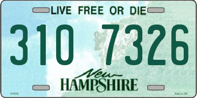 NH license plate 3107326