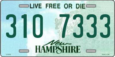NH license plate 3107333