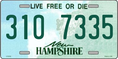 NH license plate 3107335