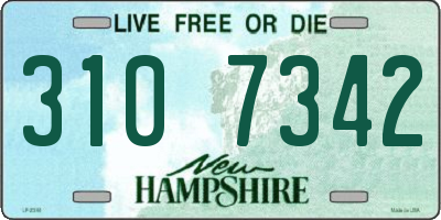 NH license plate 3107342