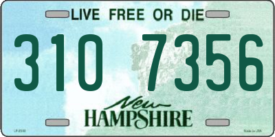 NH license plate 3107356