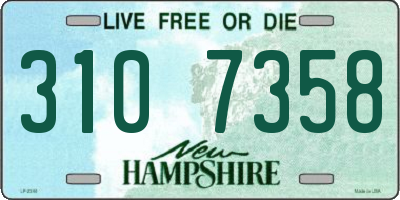 NH license plate 3107358