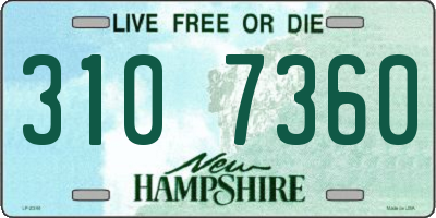 NH license plate 3107360