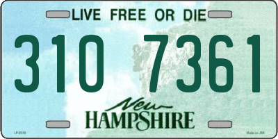 NH license plate 3107361