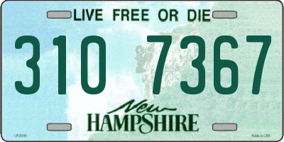 NH license plate 3107367