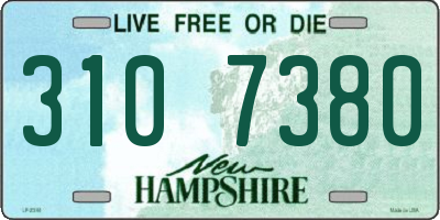 NH license plate 3107380