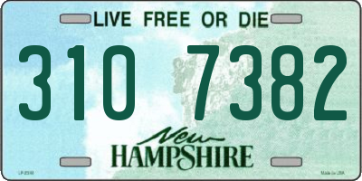 NH license plate 3107382
