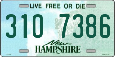 NH license plate 3107386