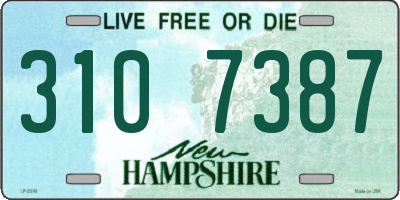 NH license plate 3107387
