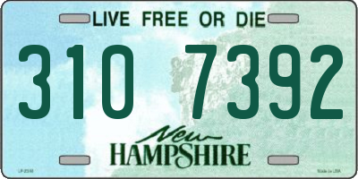 NH license plate 3107392