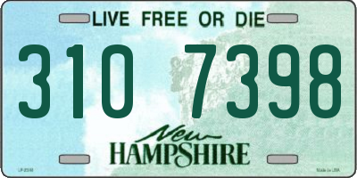 NH license plate 3107398
