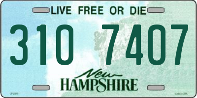 NH license plate 3107407