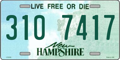 NH license plate 3107417