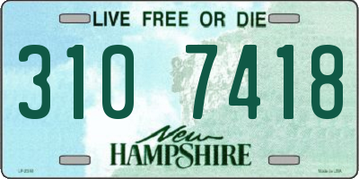 NH license plate 3107418
