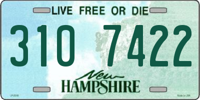 NH license plate 3107422