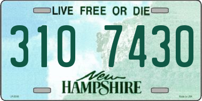 NH license plate 3107430